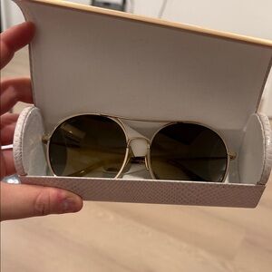Jimmy Choo Gold Aviator Sunglasses
